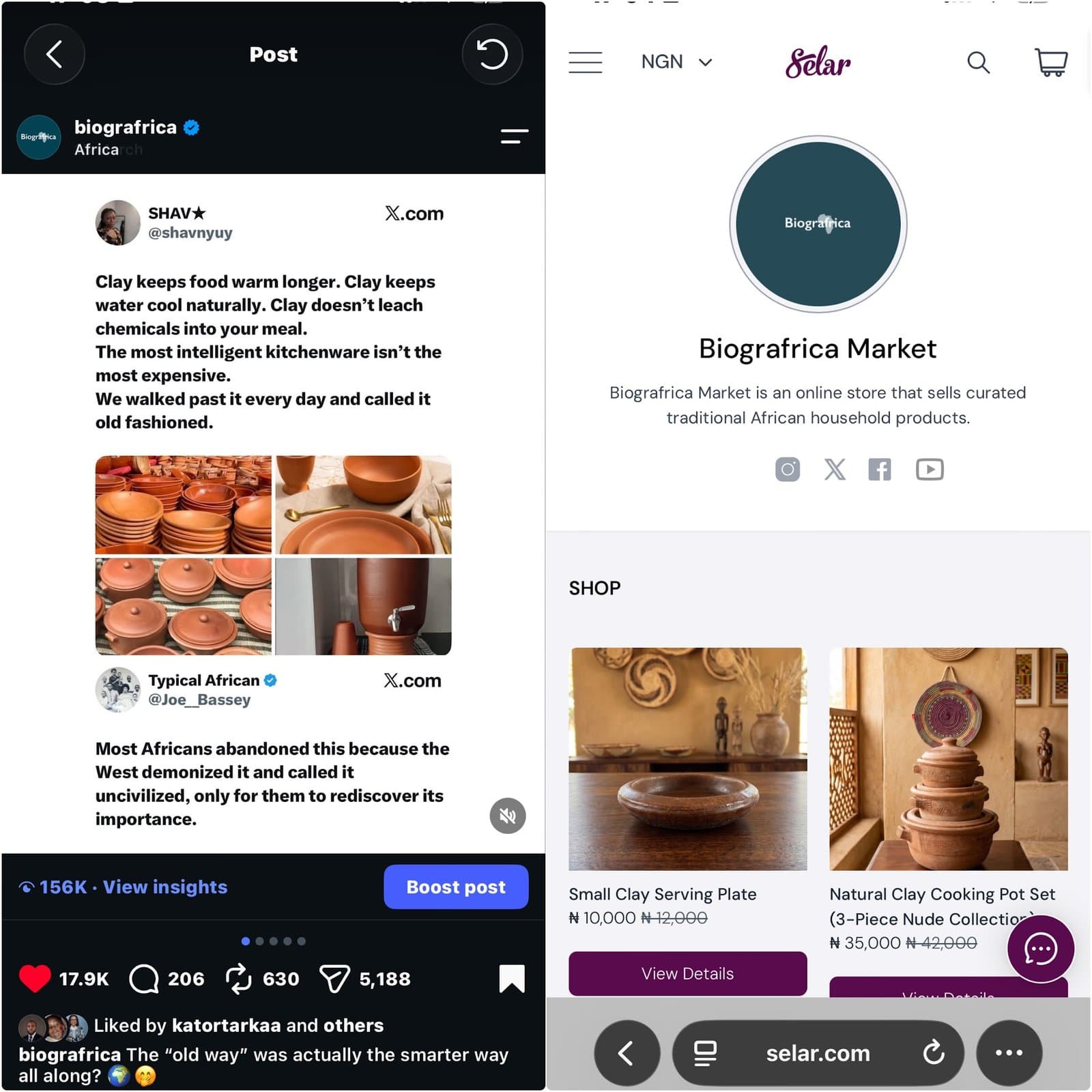A viral story about African clay products helped spark wider conversations that contributed to the launch of the Biografrica Marketplace.
